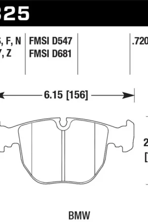 Last Chance Hawk 04-06 BMW X5 3.0i/4.4i HPS 5.0 Street Front Brake Pads