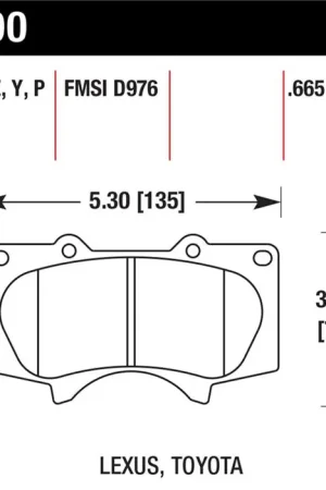 Special Offer Hawk 2010-2014 Lexus GB460 HPS 5.0 Front Brake Pads