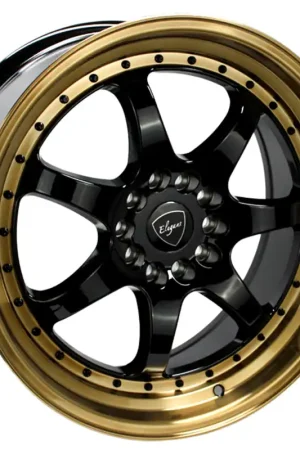 18" Elegant Wheels E26 Gloss Black Face with Bronze Lip Rims New Arrival
