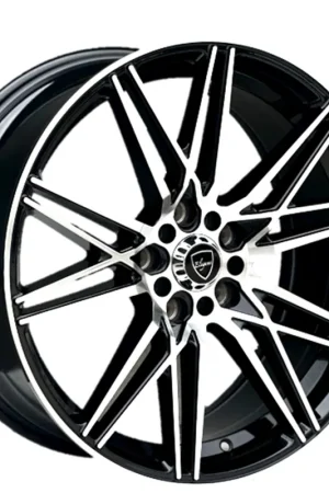 Same Day Shipping 17" Elegant Wheels E005 Gloss Black with Machined Face Rims