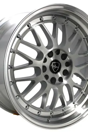 18" Elegant Wheels E28 Brushed Face Silver with Machined Lip Rims Factory Price