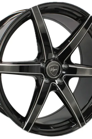 20" Elegant Wheels E002 Gloss Black Milled Rims Viral