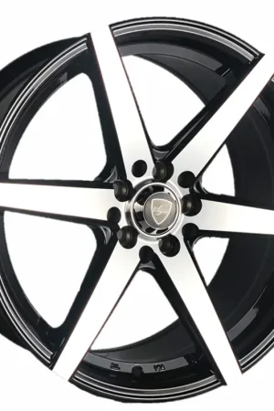 Clearance 20" Elegant Wheels E002 Gloss Black with Machined Face Rims
