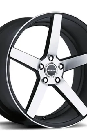 16" Strada Wheels Perfetto Gloss Black Machined Rims Professional Grade