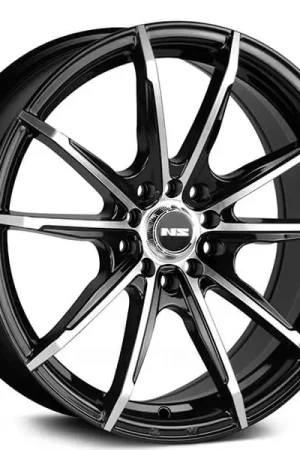 16" NS Wheels Tuner NS1602 Black Machined Rims Weekend Sale