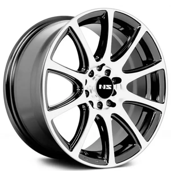 16" NS Wheels Tuner NS1405 Black Machined Rims Editor’s Pick