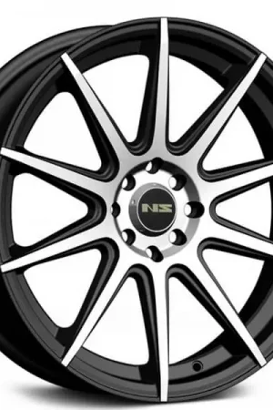 16" NS Wheels Tuner NS1501 Black Machined Rims Final Sale