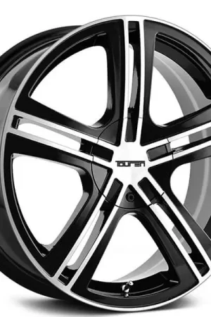 16" Touren Wheels TR62 3262 Black with Machined Face and Lip Rims Express Delivery
