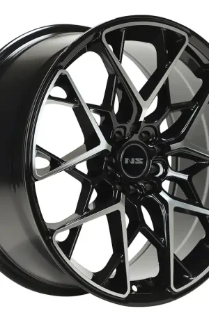 16" NS Wheels Tuner NS1807 Gloss Black Machined Rims Limited Edition