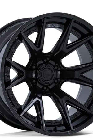 17" Fuel Wheels FC402 Catalyst Matte Black with Gloss Black Lip Off-Road Fusion Forged Rims Super Sale