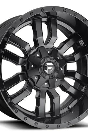 17" Fuel Wheels D596 Sledge Matte Black with Gloss Black Lip Off-Road Rims Price Cut