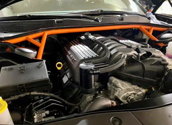 4-Point Front Strut Tower Brace; Destroyer Grey Grab Now