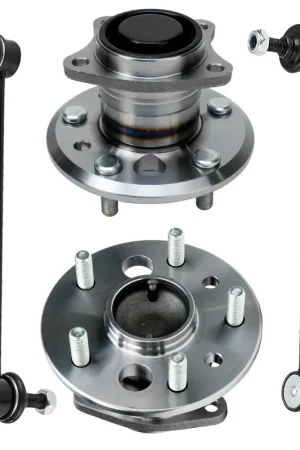 4pc Rear Wheel Hub and Bearings Sway Bar Links Suspension Kit Clearance