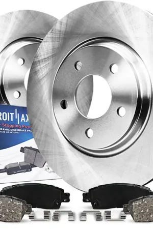 4pc Front Disc Rotors and Ceramic Brake Pads Kit Instant Buy