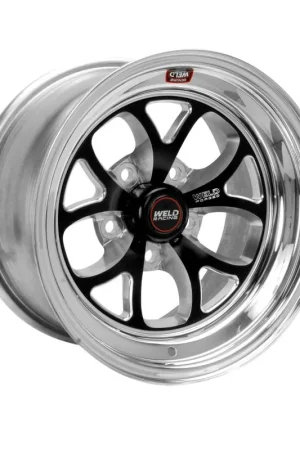 Get Yours Weld S76 15x6 / 5x4.5 BP / 3.5in. BS Black Wheel (Medium Pad) - Non-Beadlock