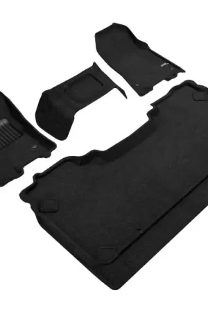 3D MAXpider 19-24 Dodge Ram 1500 Crew Cab w Bench Front Row Elegant Black R1 R2 (R1 3 Pcs Design) High Quality