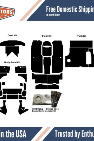 1953-1954 Chevrolet Bel Air, Chevrolet Corvette, Chevrolet Suburban, Insulation Sound Deadener-Kit Flash Sale