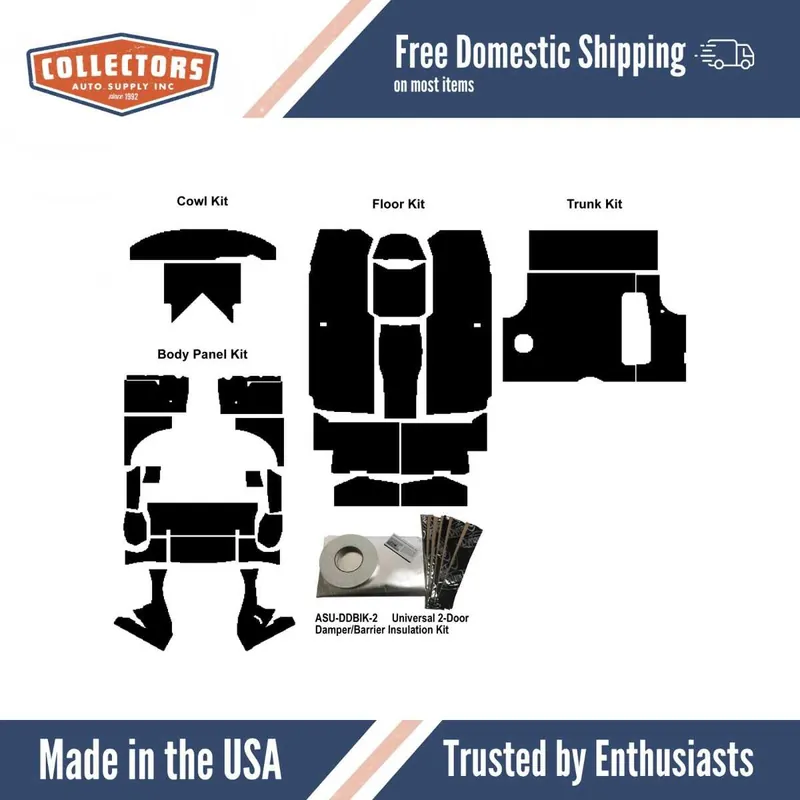 1953-1954 Chevrolet Bel Air, Chevrolet Corvette, Chevrolet Suburban, Insulation Sound Deadener-Kit Flash Sale