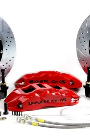 Baer Brakes 4301076HO-1X Baer Brakes 14" Extreme+ Front Brake Kit, Hugger Orange, Slot, Std. Studs Clearance