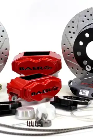 Baer Brakes 4301464FR-1X Baer Brakes 11" SS4+ Front Brake Kit, Fire Red, Slot, Std. Studs Sale